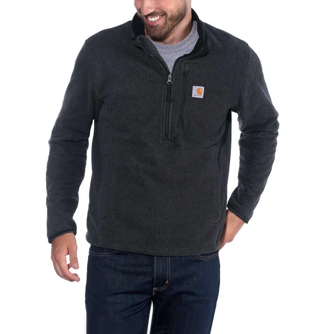 Pullover Carhartt Homme Dalton Half Zip Fleece Black Heather Equipementaventure